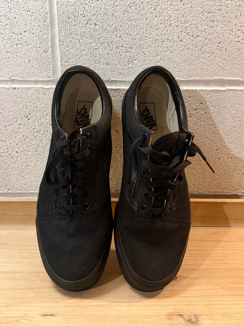 Vans Black Low-Top Canvas Lace-Up Sneakers